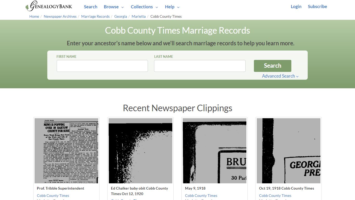 Cobb County Times Marriage Records Online Search